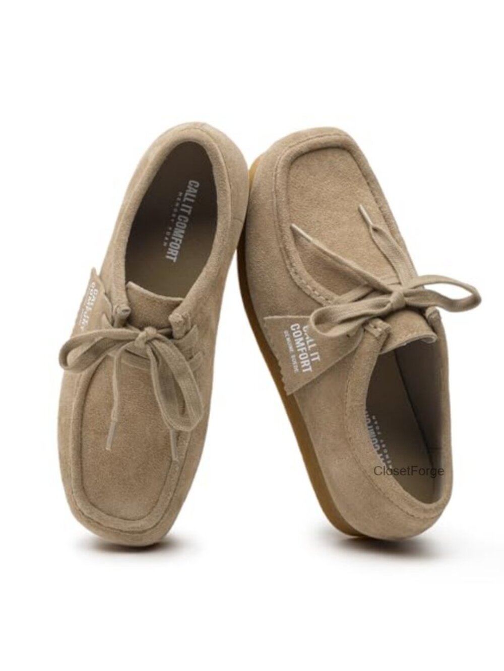 Genuine Suede Leather Oxford Shoes for Women Memory Foam Casual Work Loafers